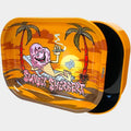 Best Buds Rolling Tray Sunset Sherbet 18×14cm - Tray auf Aufbewahrungsbox, Motiv sichtbar