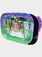 Best Buds Wedding Cake Rolling Tray Box, Tray und Aufbewahrungsbox im Set