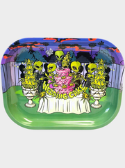Best Buds Wedding Cake Rolling Tray, Metall-Mischschale mit Alien-Hochzeitsmotiv