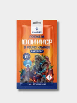 10-OH-HHCP Kartusche 9 Pound Hammer 95% mit Zitrus-Pinie-Aroma, 1 ml 510er Cartridge, HHC Kiosk Berlin