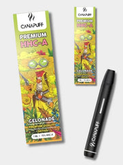 CanaPuff HHCA Vape-Pen Gelonade 2 Verpackungen mit Vape Pen