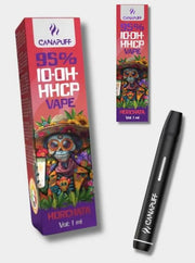 10-OH-P Vape Horchata 95% 2 Verpackungen mit Vape-Stift auf grauem Hintergrund