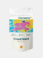 Cannastra Cloud Giant H4CBD 40 Prozent Cannabis Blüten Verpackung Vorderseite