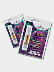 10-OH-HHC Kartusche Laughing Buddha 97% von Canntropy 2 Verpackungen auf grauem Hintergrund