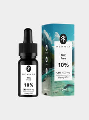 CBD Öl 10 Prozent THC frei von Hemnia 10 ml mit 1000 mg CBD in Flasche mit Pipette