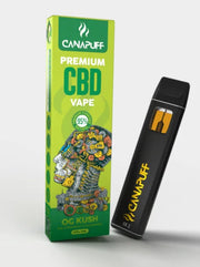 CBD Vape OG Kush von Canapuff als Einweg Vaporizer mit klassischem Kush Aroma und kompaktem Design