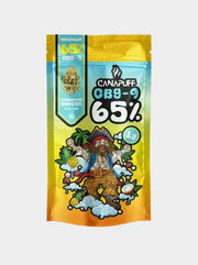 CBG9 Blüten Caribbean Breeze 1g von Canapuff Verpackung 65 Prozent hochwertige Cannabis Alternative mit tropischem Aroma