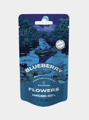 H4CBD Blüten Blueberry von Canntropy Verpackung Vorderseite mit Frosch Design