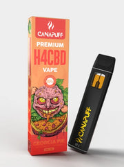 H4CBD Vape Georgia Pie von Canapuff mit Verpackung und schwarzem Vape Gerät