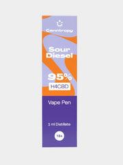 H4CBD Vape Pen Sour Diesel von Canntropy Verpackung Detailansicht