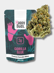 CBD Cannabis Blüten Gorilla Glue mit 20% CBD von Happy Buds online kaufen bei HHC Kiosk Berlin