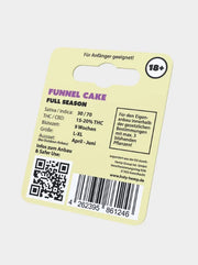 Holy Hemp Cannabissamen Funnel Cake US Cali Seeds Rückseite Anbau Infos