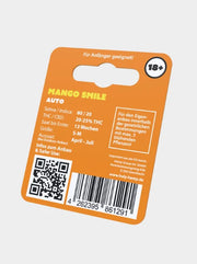 Holy Hemp Mango Smile Cannabissamen Rückseite mit Anbau Informationen