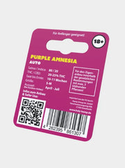 Purple Amnesia Hanfsamen Holy Hemp rückseite mit Anbau Informationen