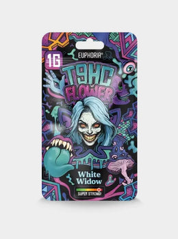 T9HC Flower White Widow 1g von Euphoria auffällige Verpackung starke Cannabisblüten Alternative HHC Kiosk Berlin online kaufen